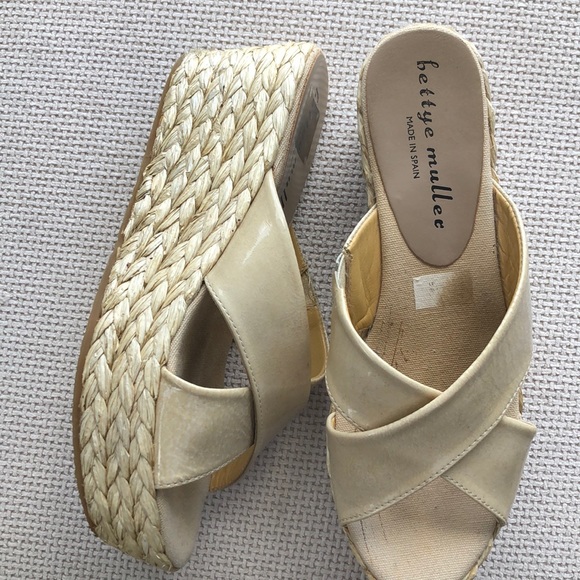 Betty muller wedge slide sandals SZ 37 - Picture 1 of 2